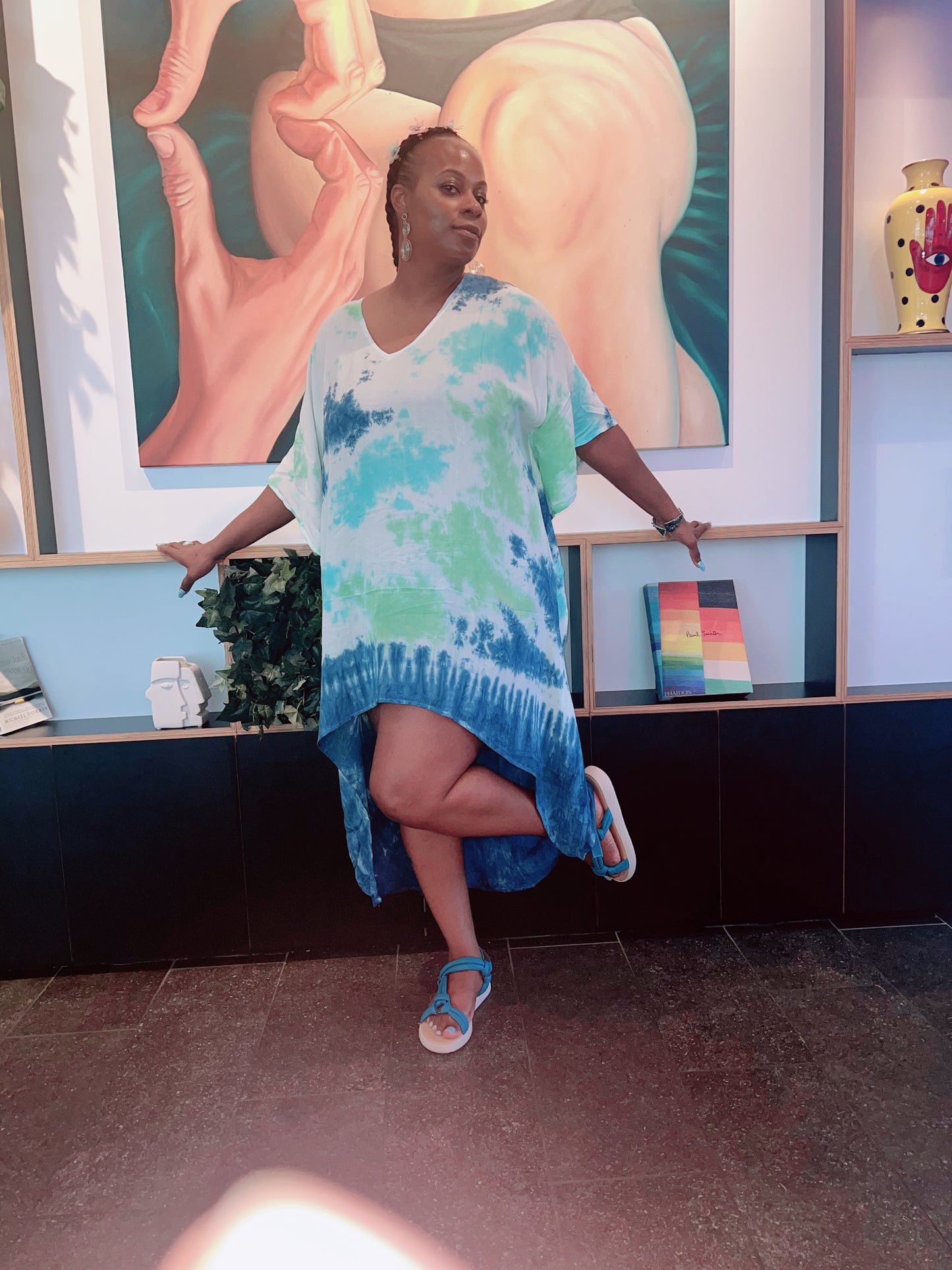 Ocean Breeze High-Low Caftan