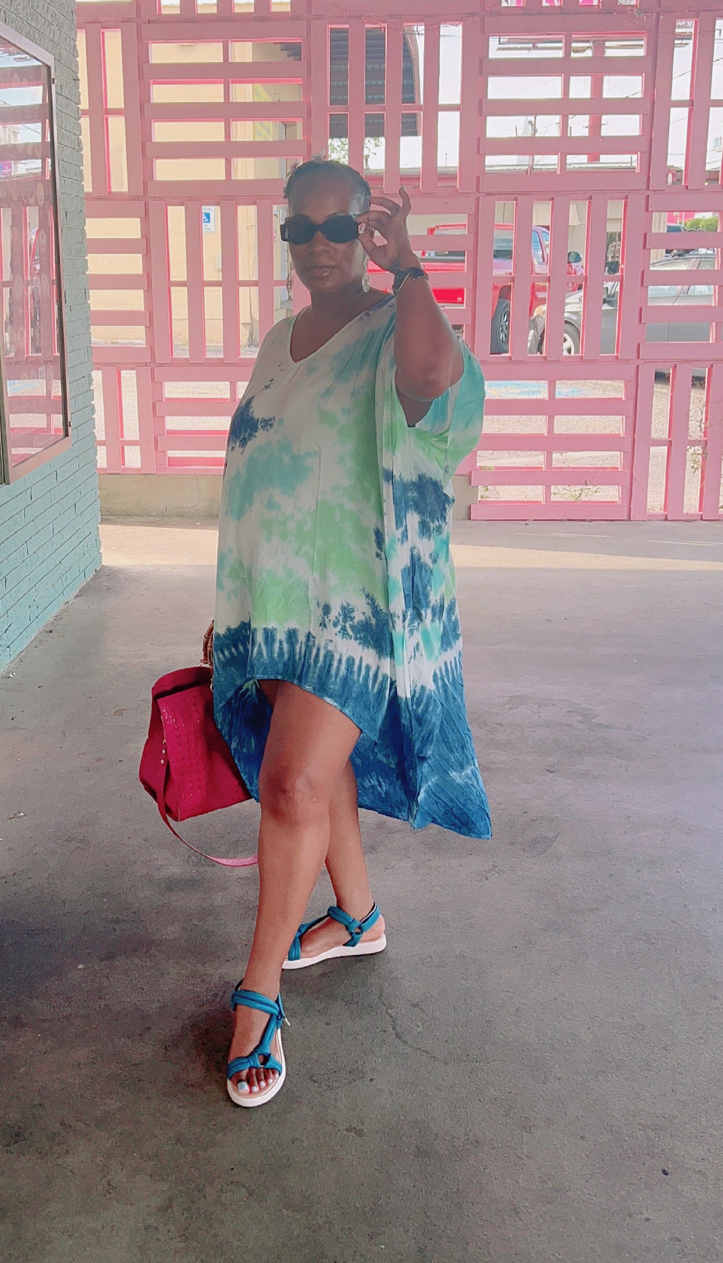 Ocean Breeze High-Low Caftan