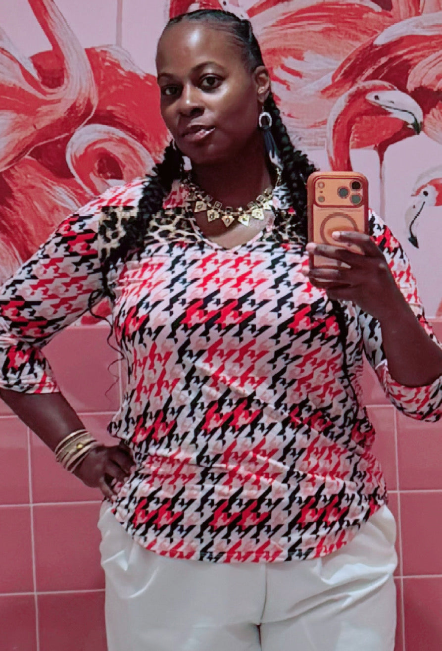 Wild Side Mixed Print Top