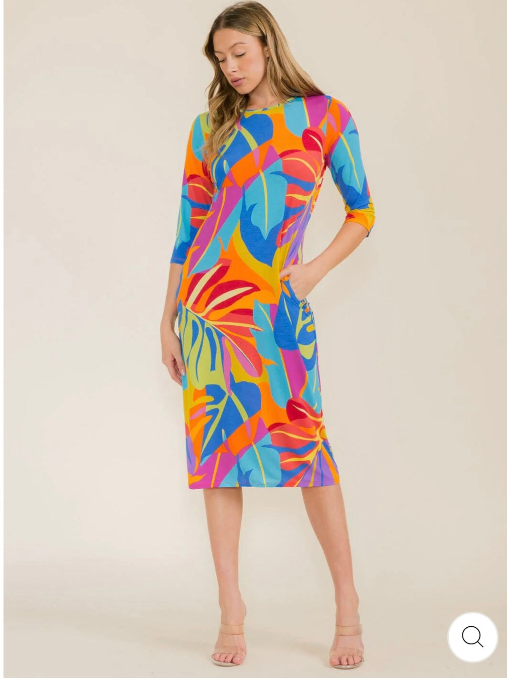 “Palm Springs Breeze” Pocket Midi Dress