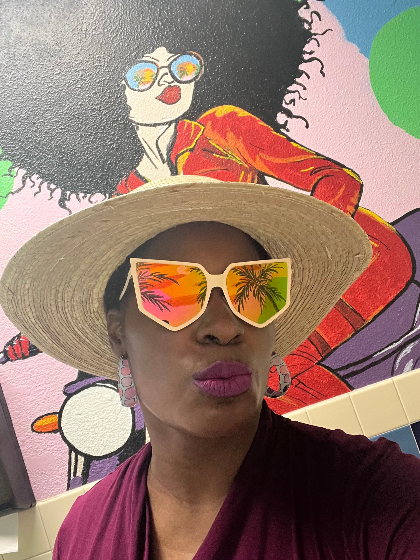 Neon Prisms – Reflective Wraparound Sunglasses