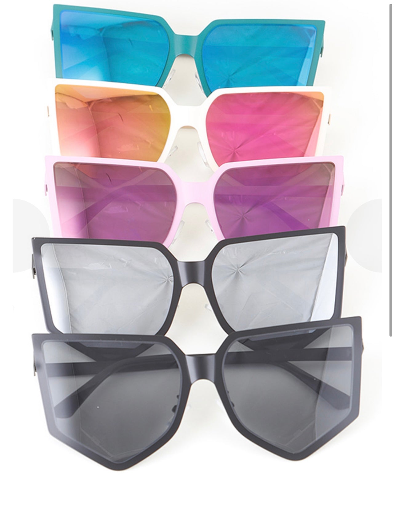 Neon Prisms – Reflective Wraparound Sunglasses