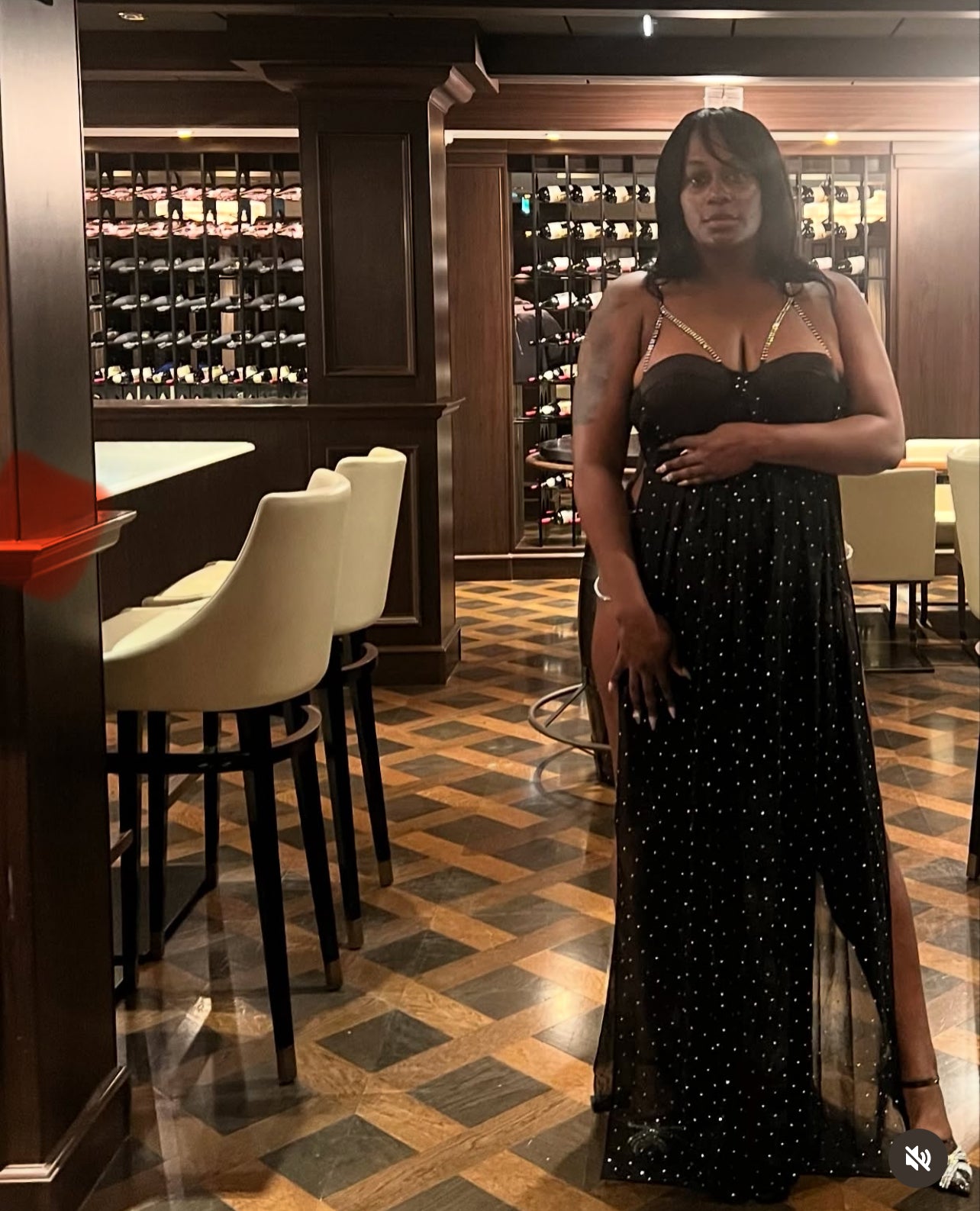 Vacation Goddess Rhinestone Gown
