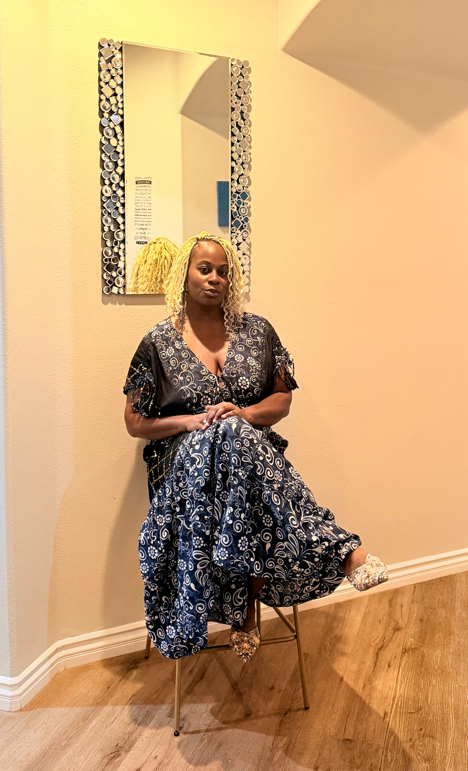 Midnight Paisley Tiered Maxi Dress