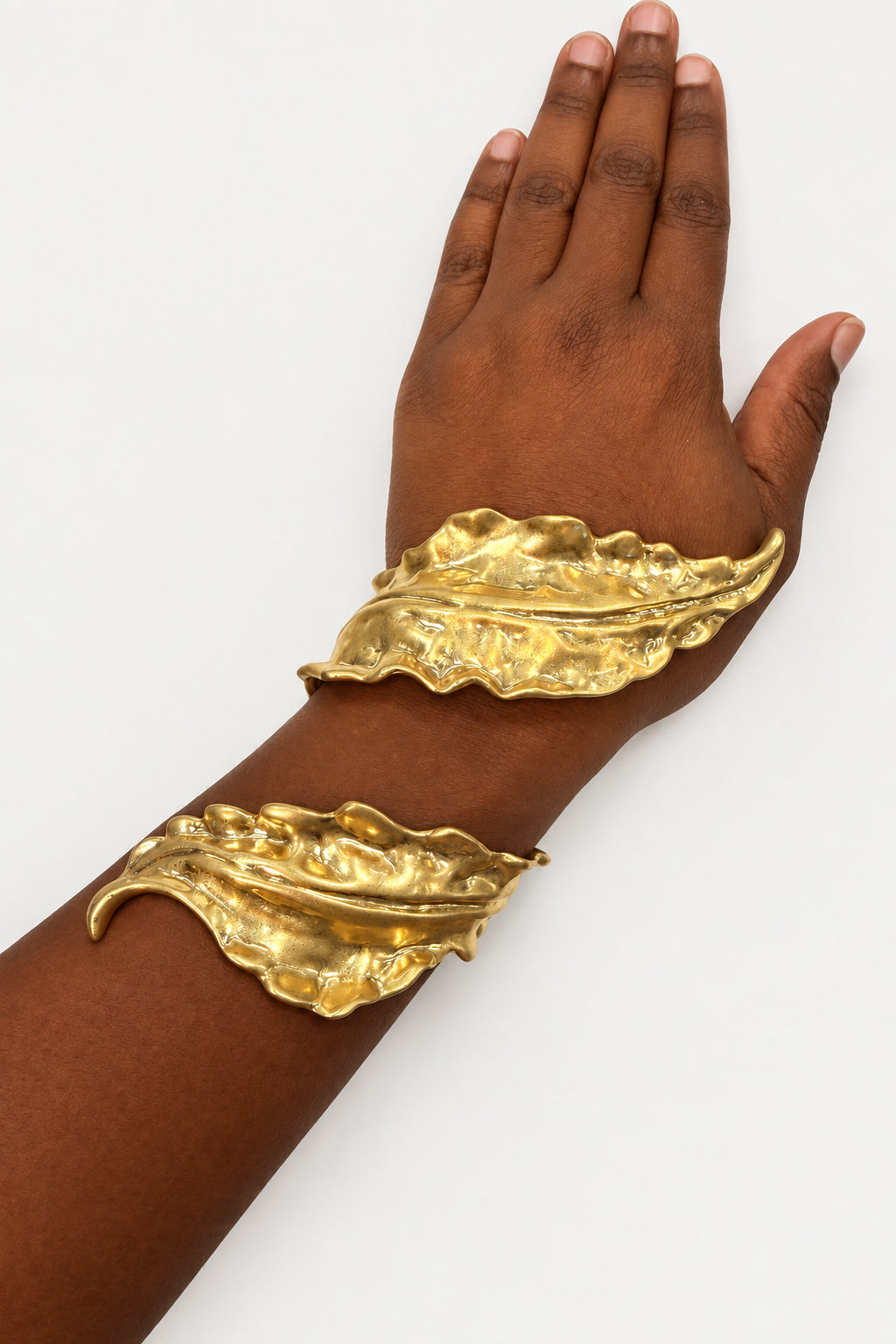 Golden Goddess Leaf Statement Bangle