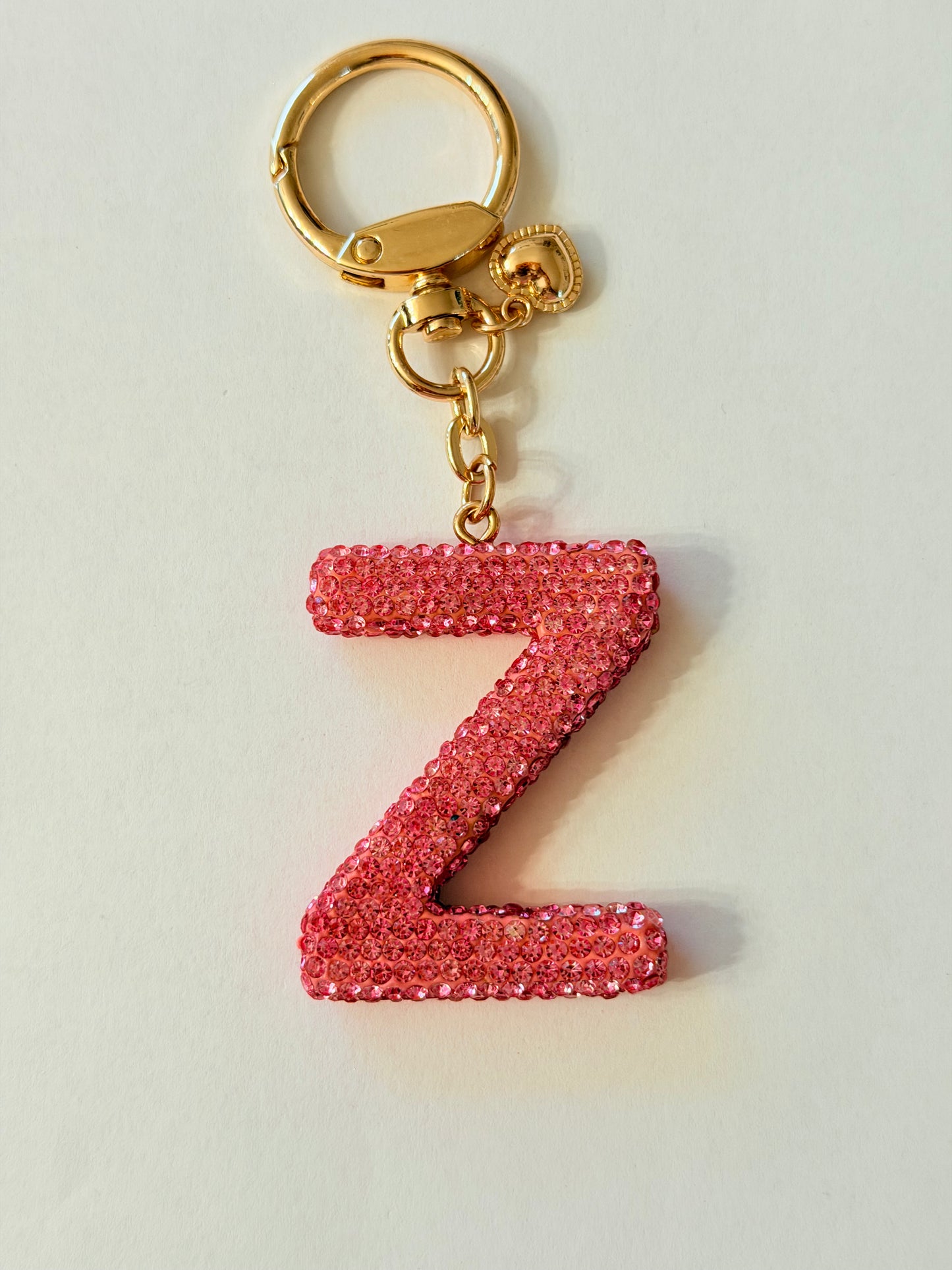 Initial Bling Strap Keychain