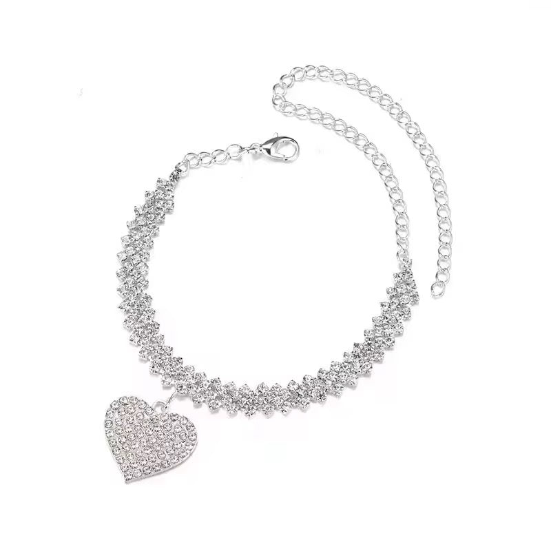 Heartbreaker Anklet – Crystal Charm Bling