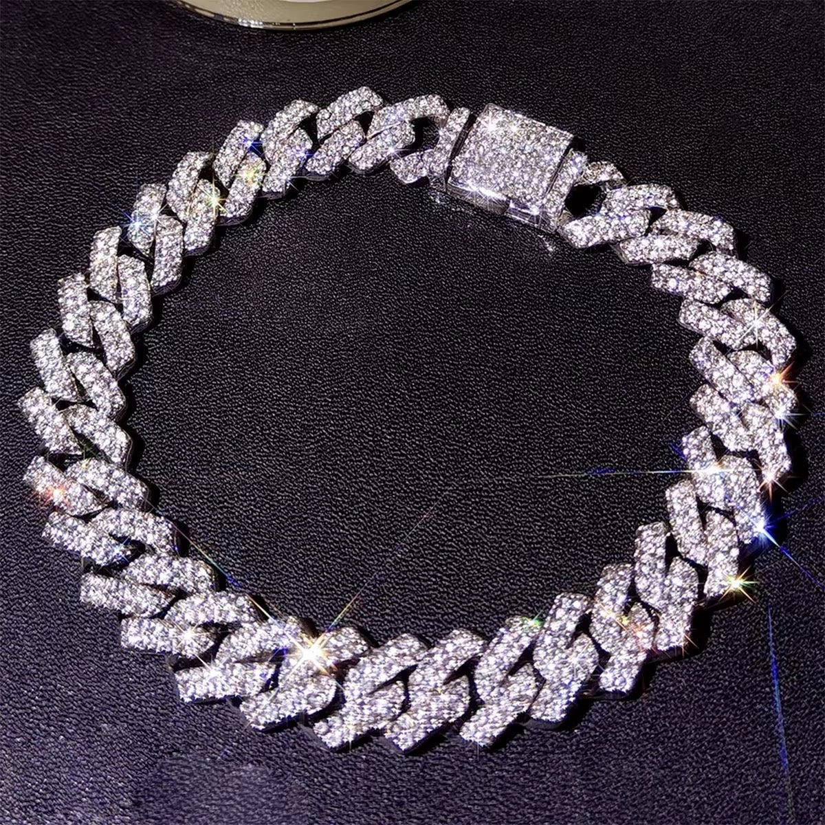 Iced Luxe Anklet – Unisex Cuban Link Bling