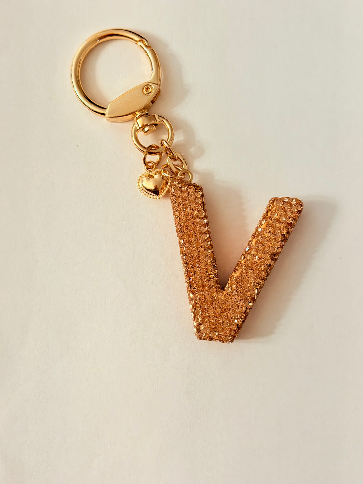 Initial Bling Strap Keychain
