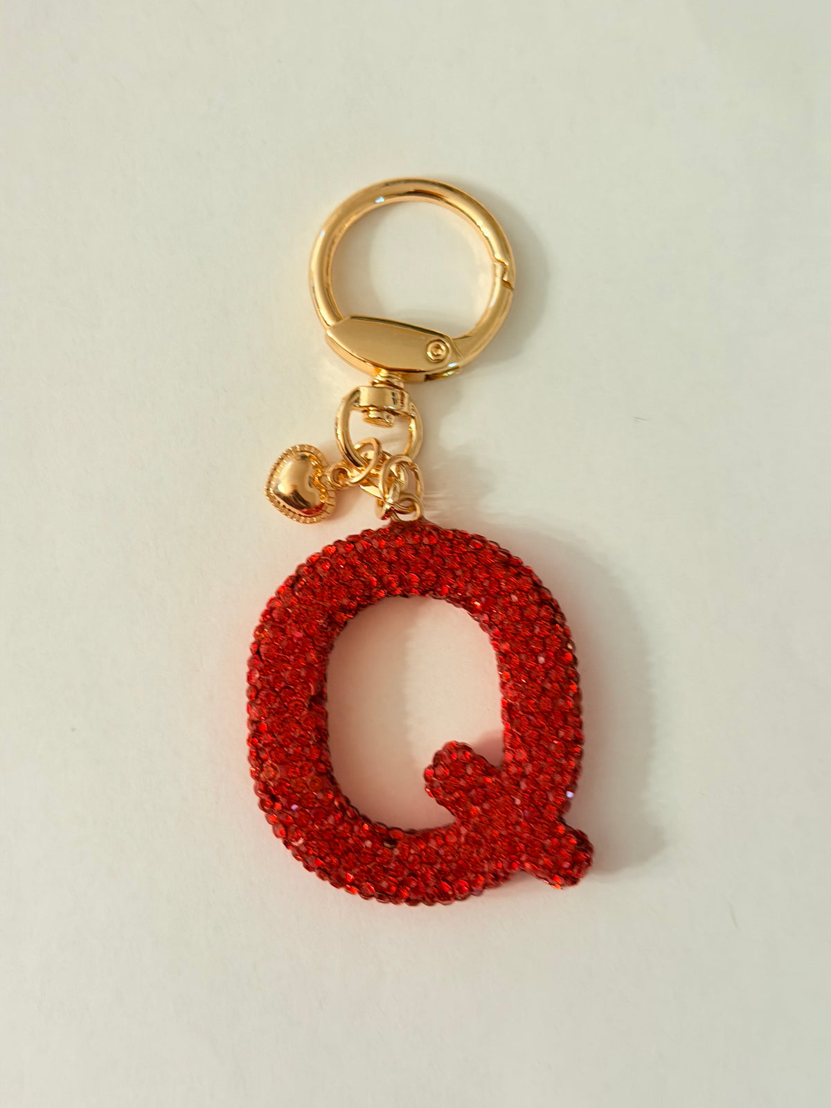 Initial Bling Strap Keychain