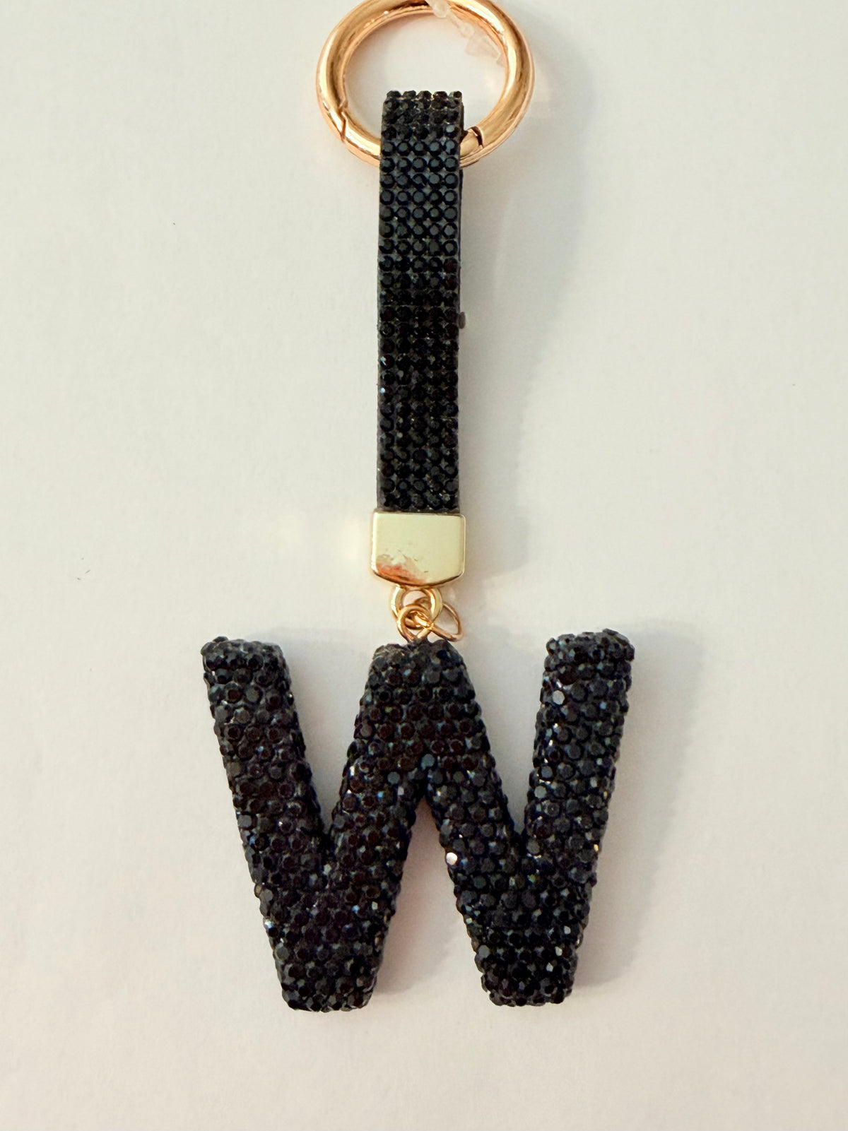 Initial Bling Strap Keychain