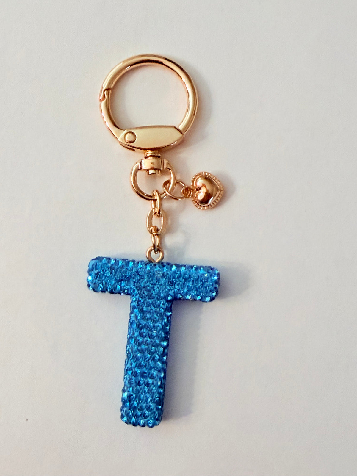 Initial Bling Strap Keychain