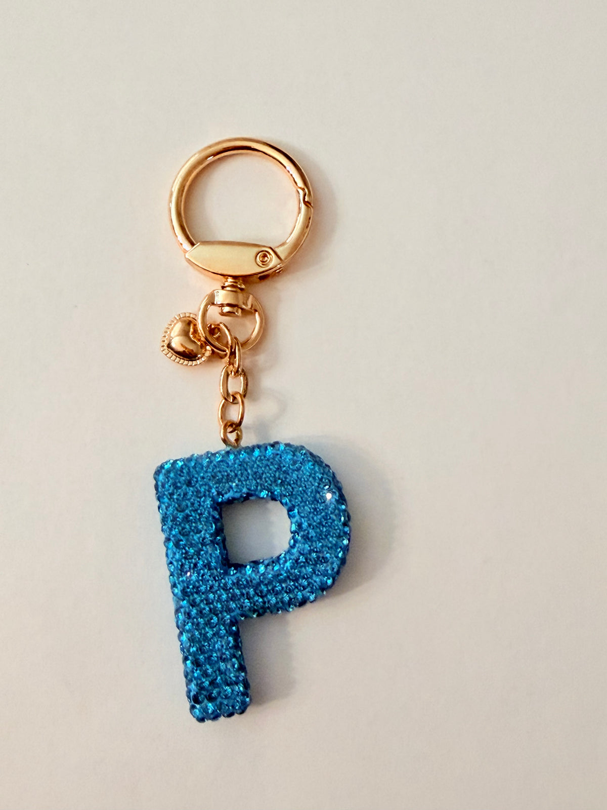 Initial Bling Strap Keychain