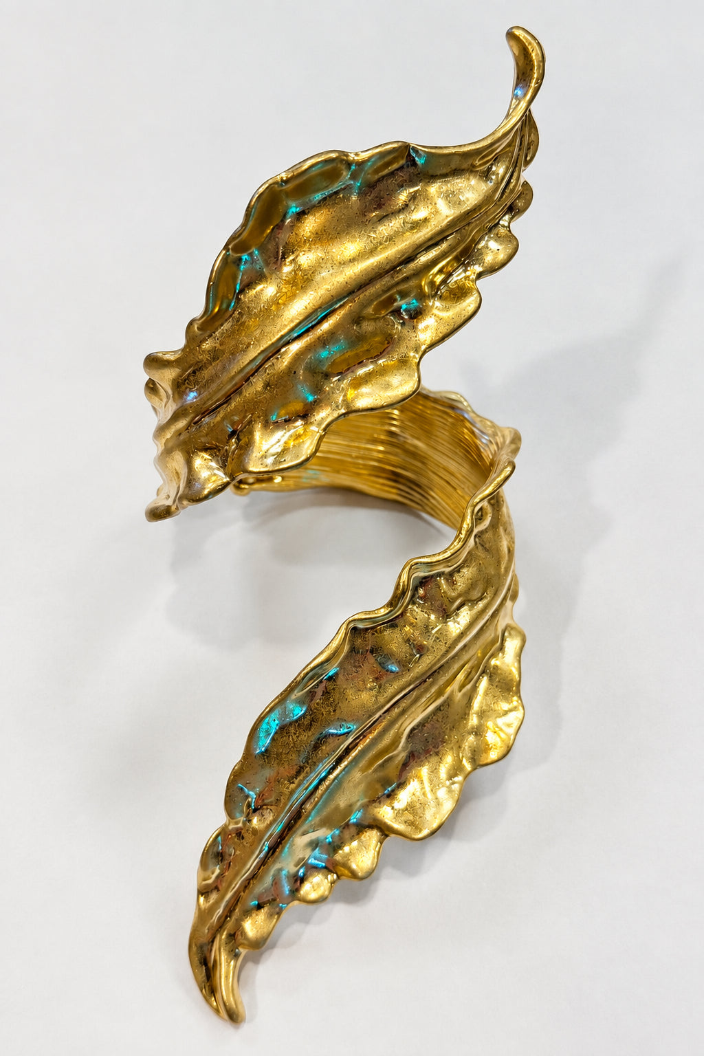 Golden Goddess Leaf Statement Bangle