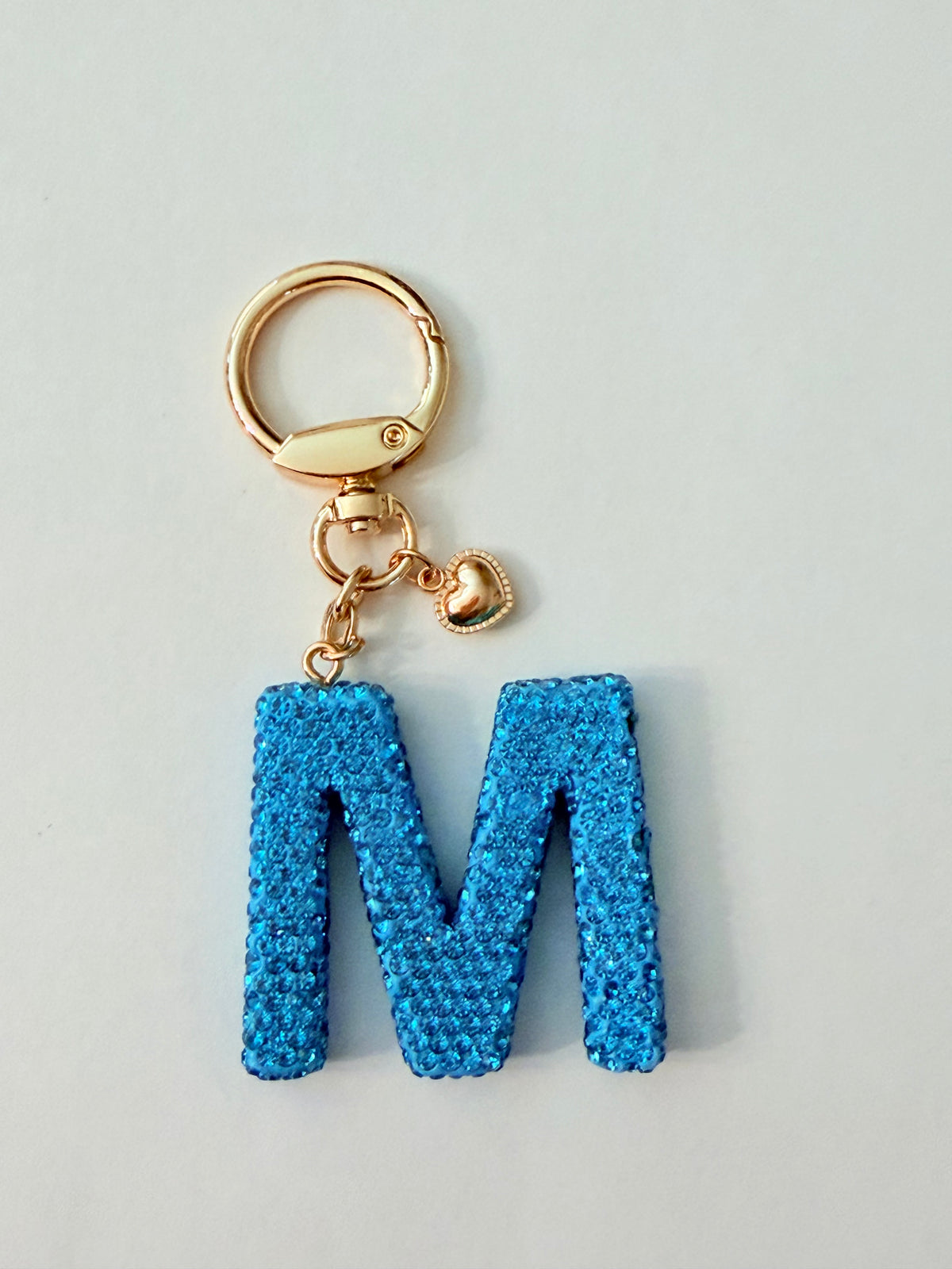Initial Bling Strap Keychain