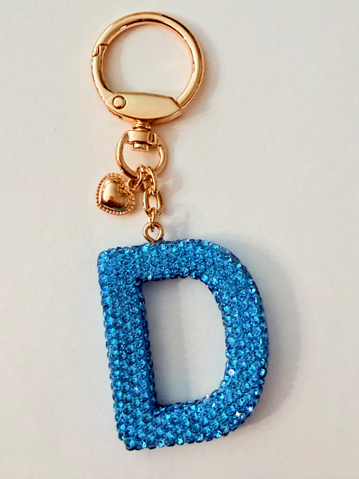 Initial Bling Strap Keychain