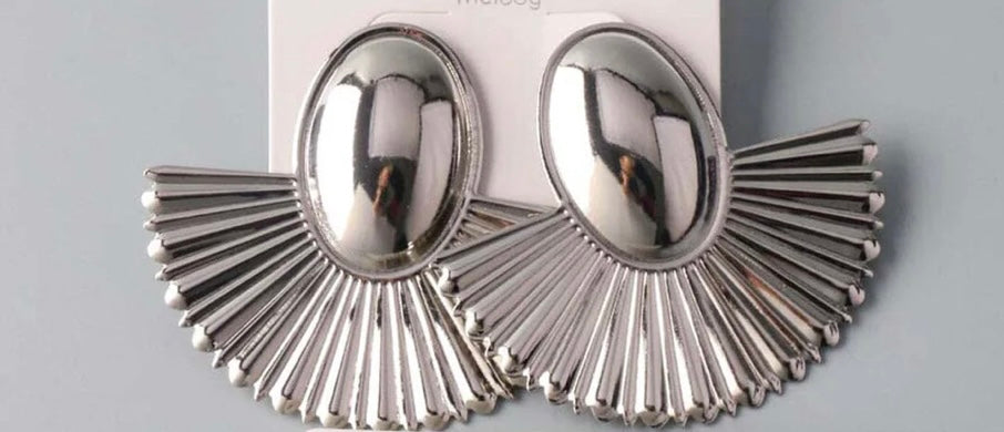 Sunburst Fan Statement Earrings