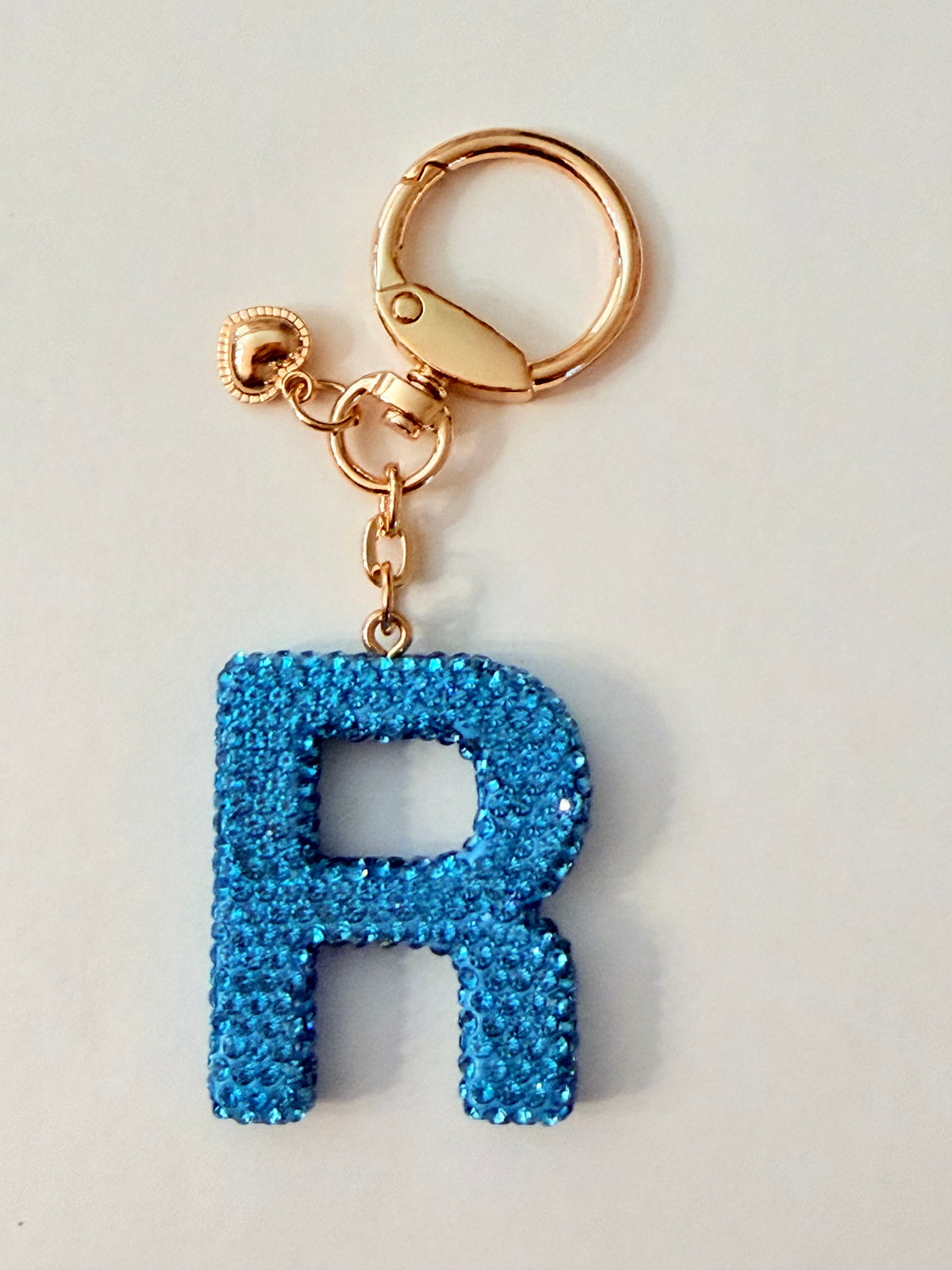 Initial Bling Strap Keychain