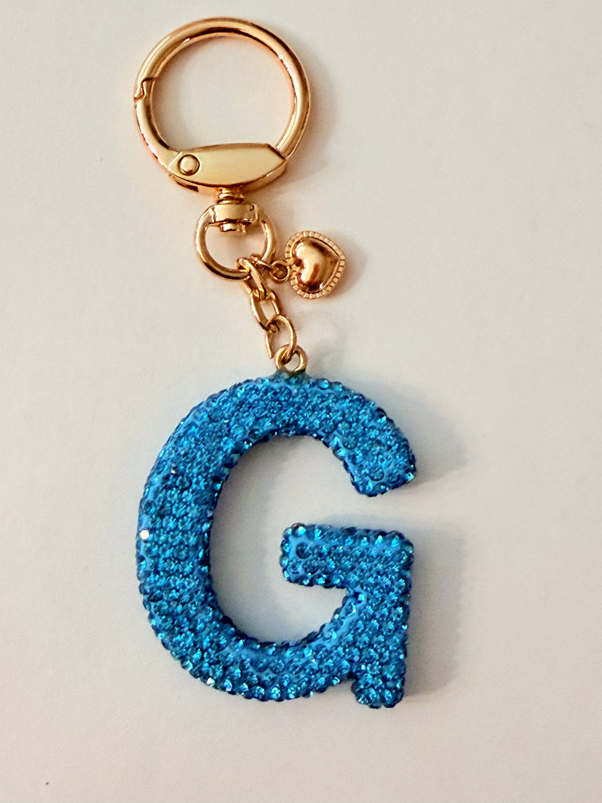 Initial Bling Strap Keychain