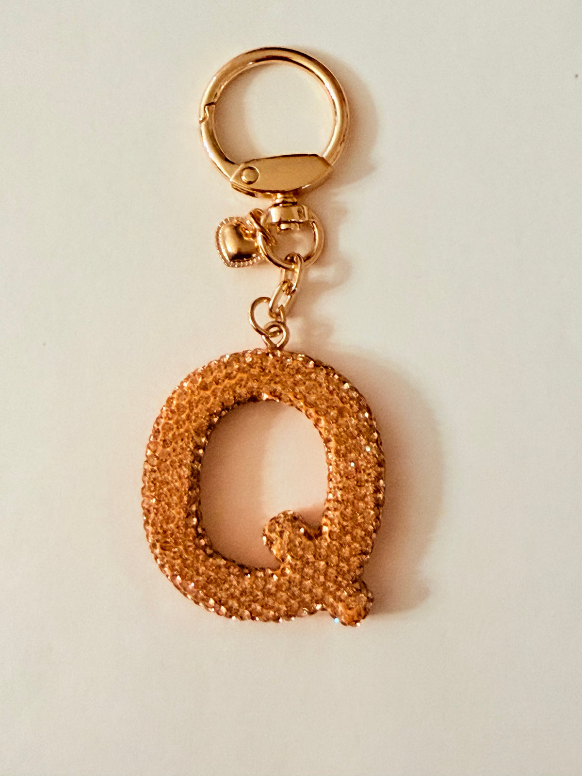 Initial Bling Strap Keychain