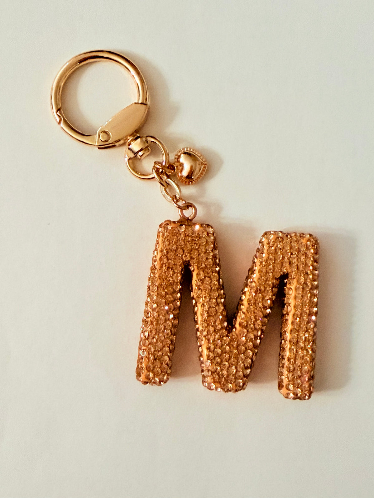 Initial Bling Strap Keychain