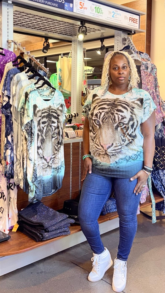 Eye of the Tiger Bling Top