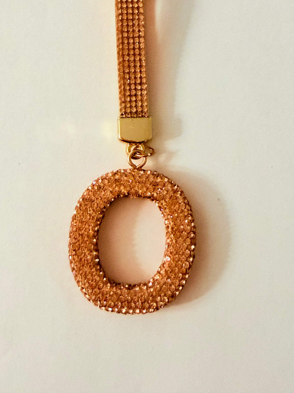 Initial Bling Strap Keychain