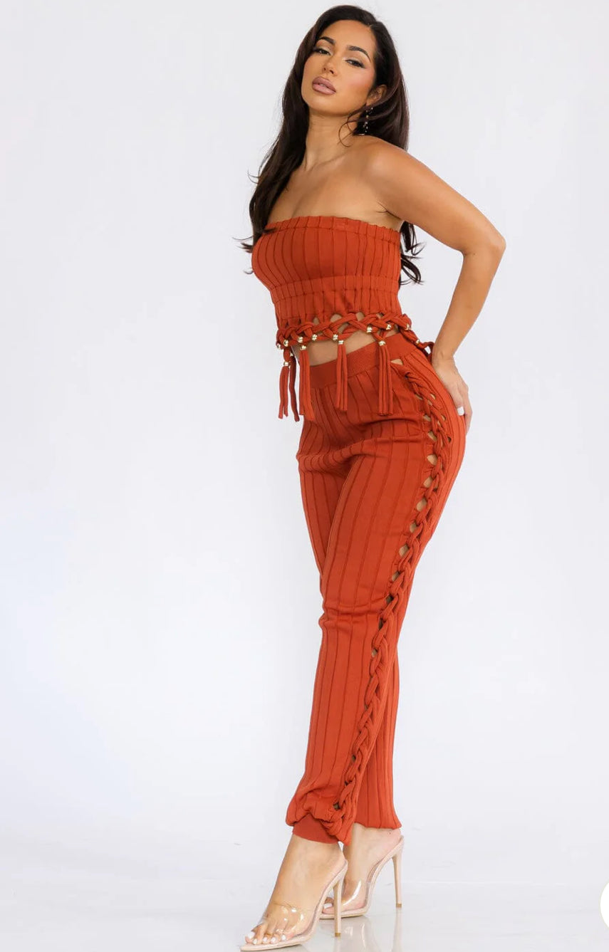 Gold Hour Lace-Up Set