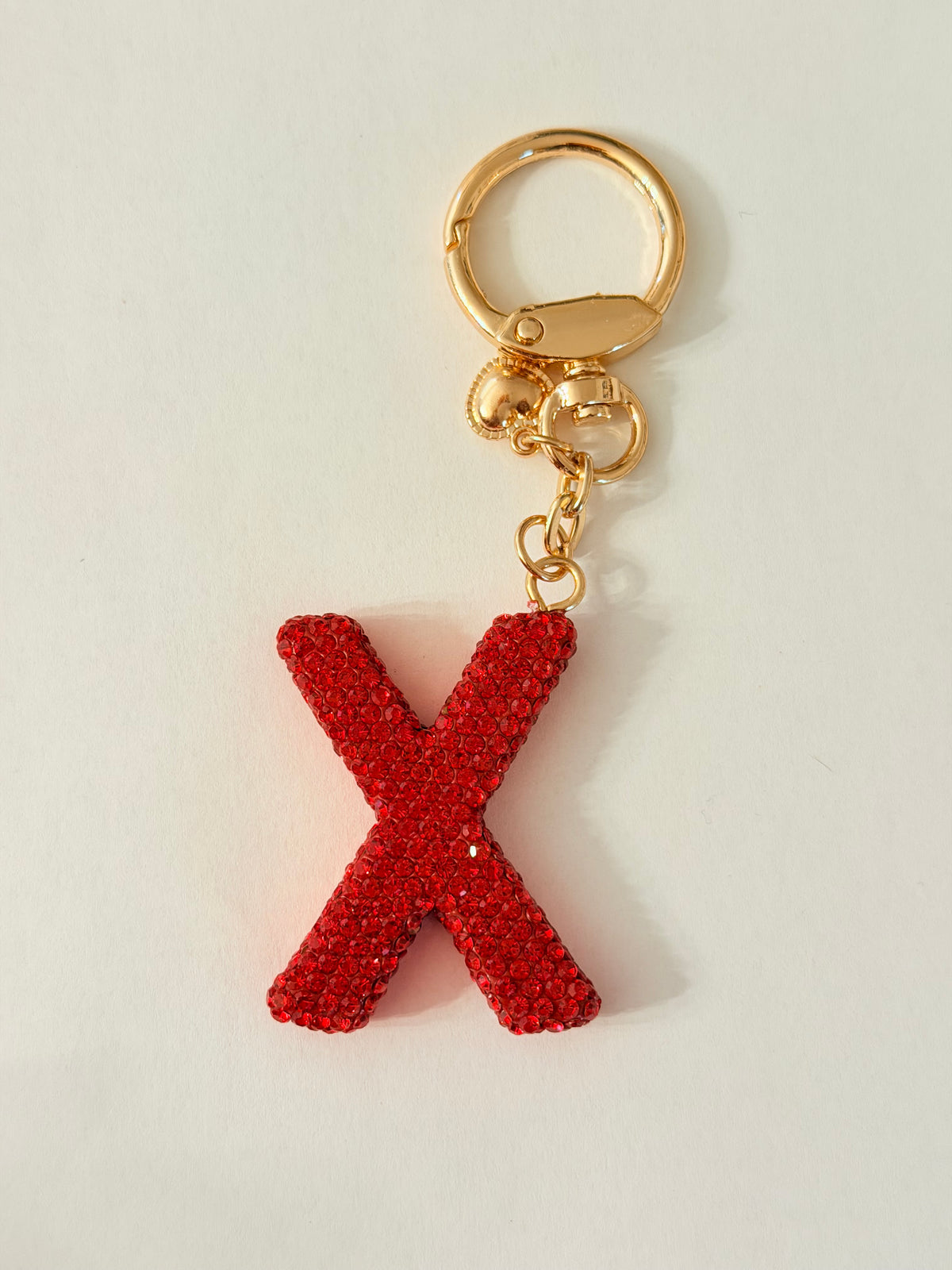 Initial Bling Strap Keychain