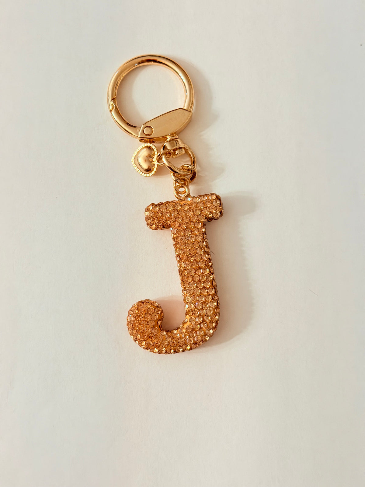 Initial Bling Strap Keychain