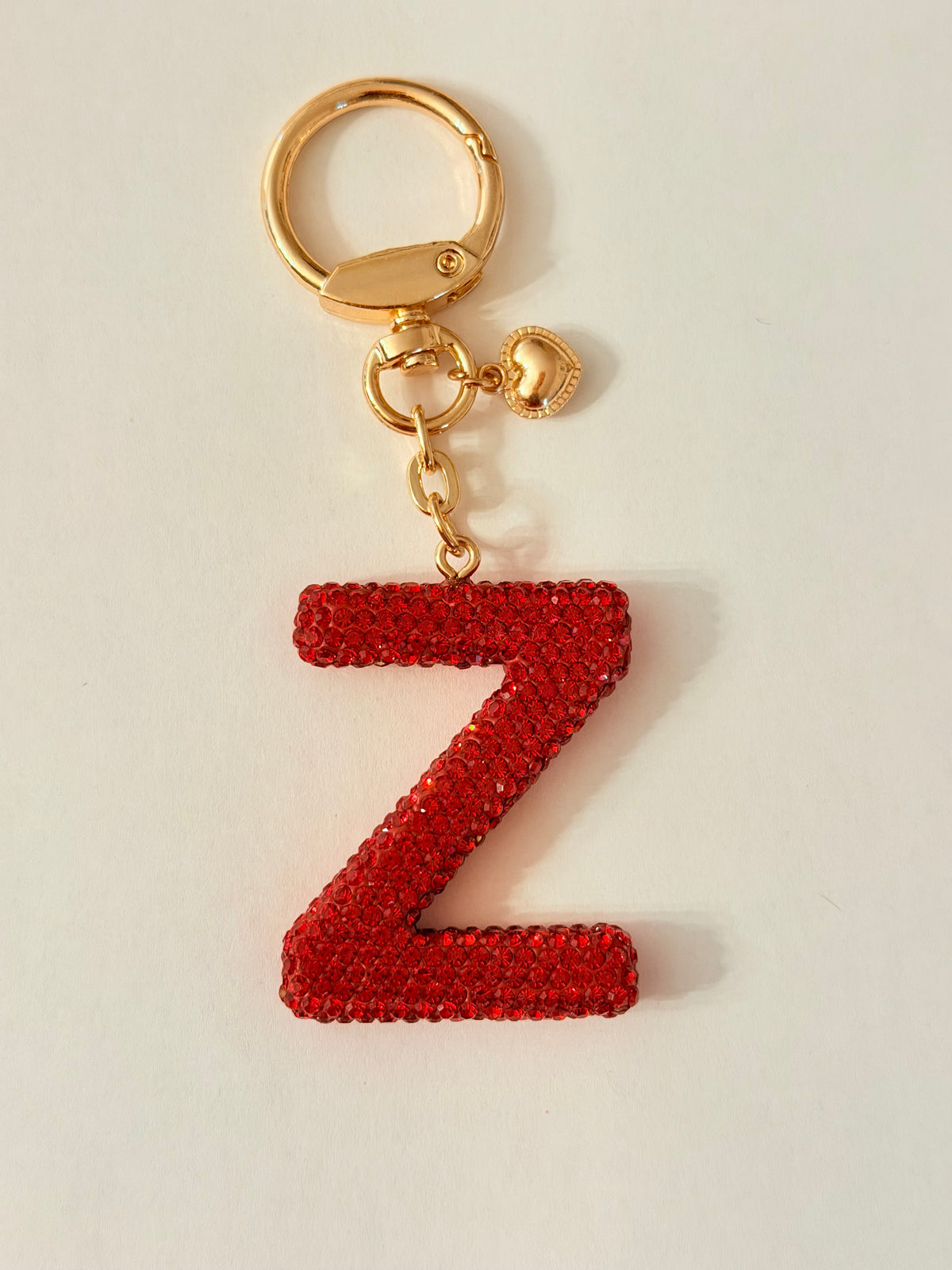 Initial Bling Strap Keychain