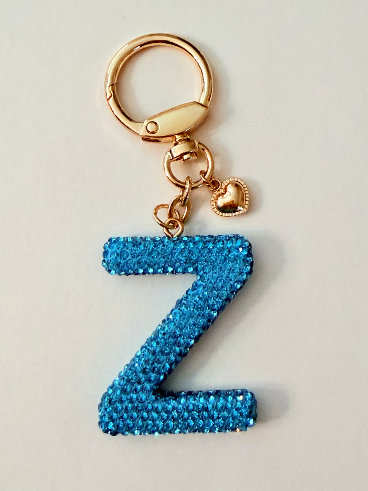 Initial Bling Strap Keychain