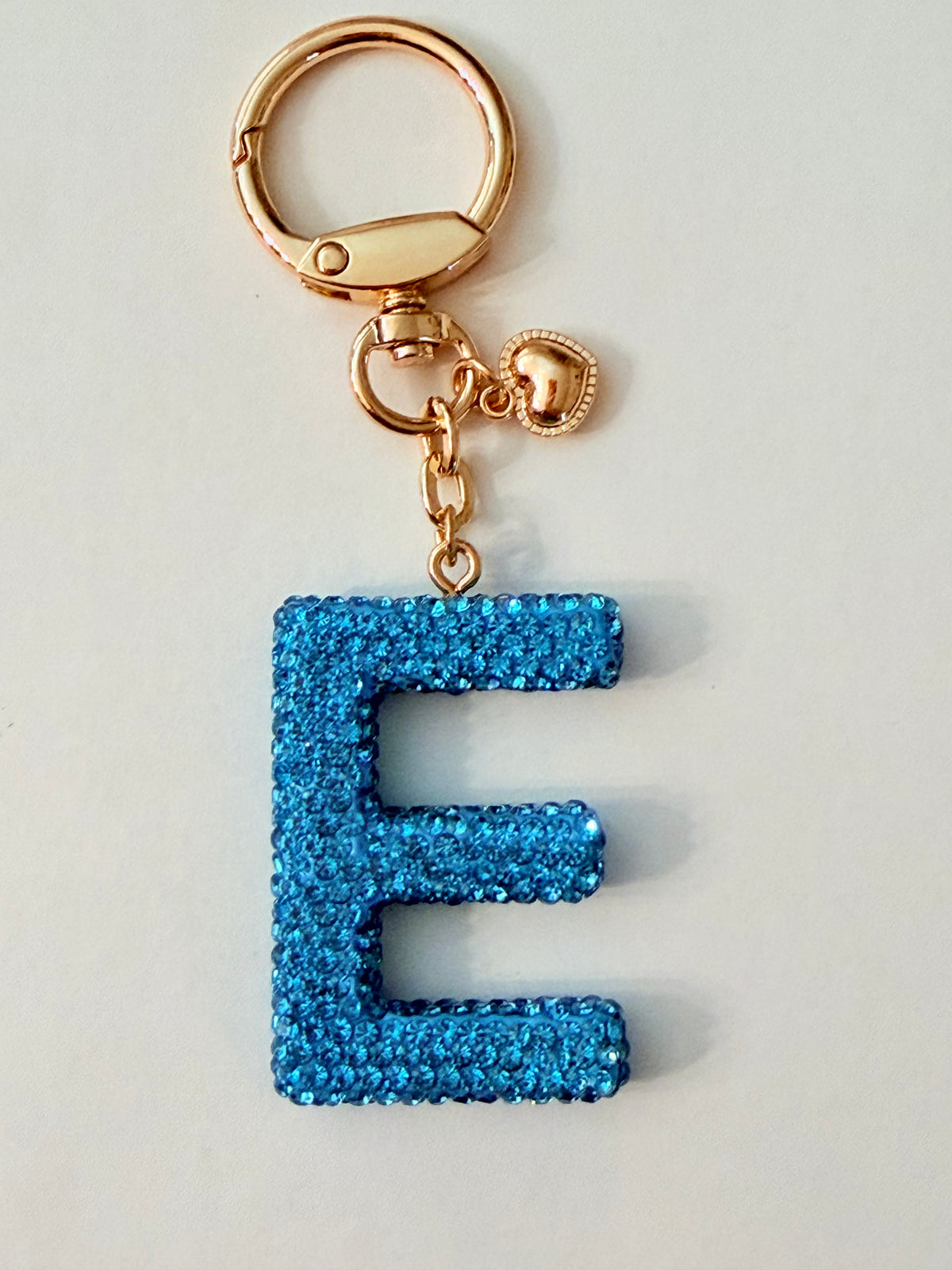 Initial Bling Strap Keychain