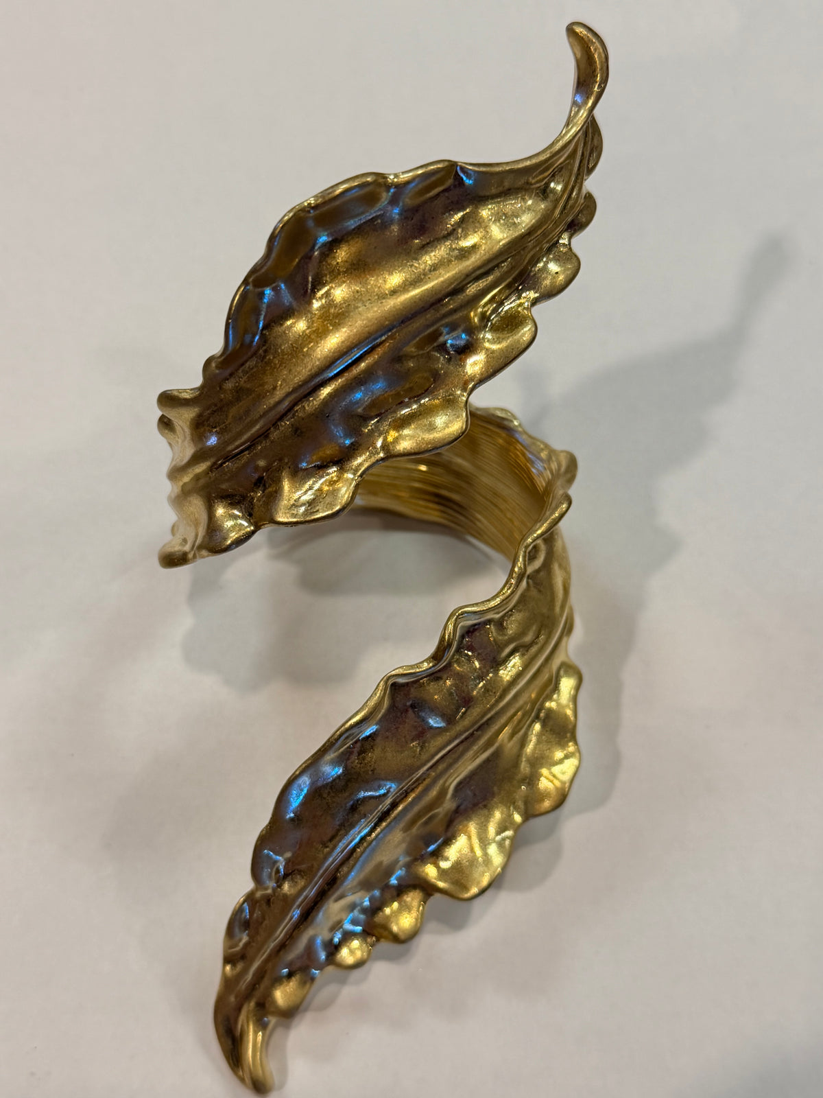 Golden Goddess Leaf Statement Bangle
