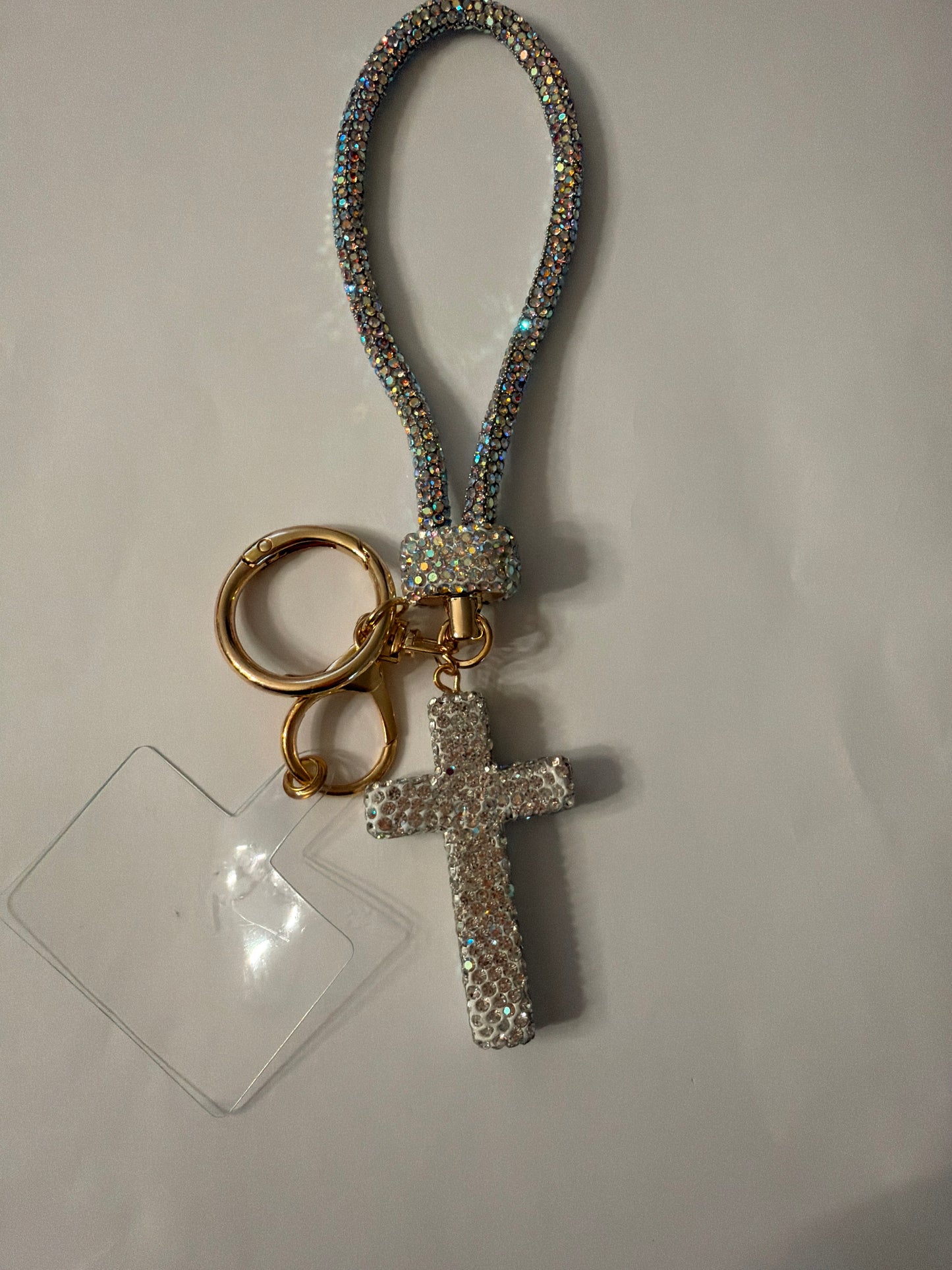 Bling Initial Phone Wristlet Keychain
