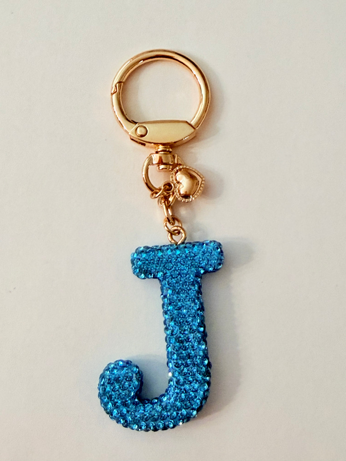 Initial Bling Strap Keychain