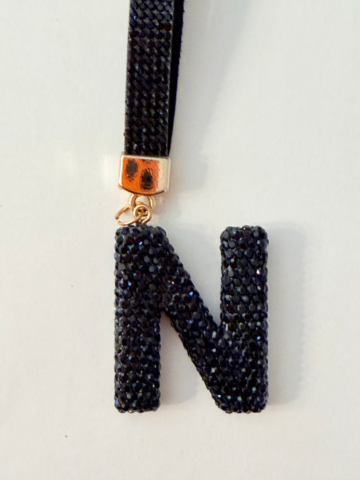 Initial Bling Strap Keychain