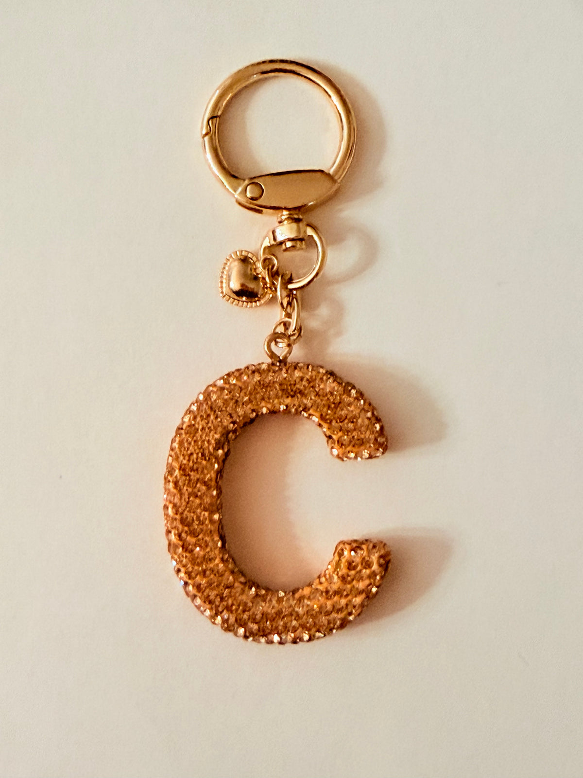 Initial Bling Strap Keychain