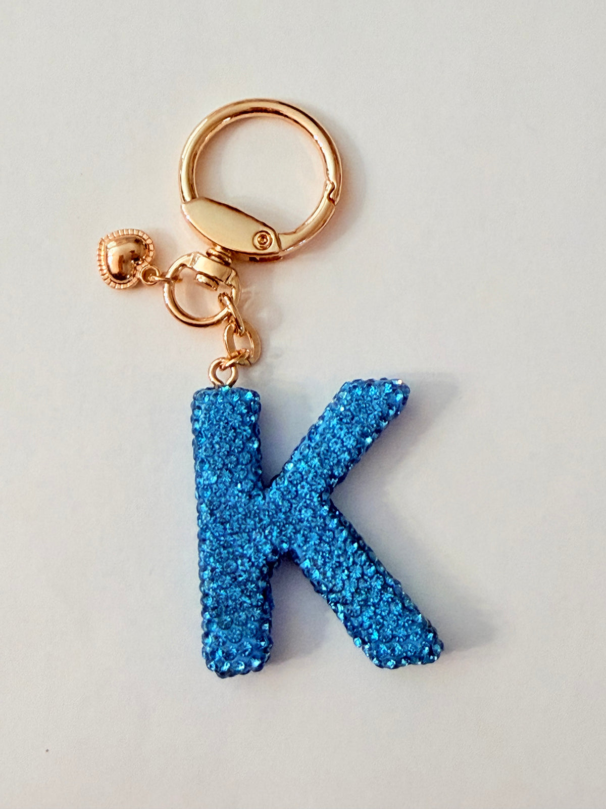 Initial Bling Strap Keychain