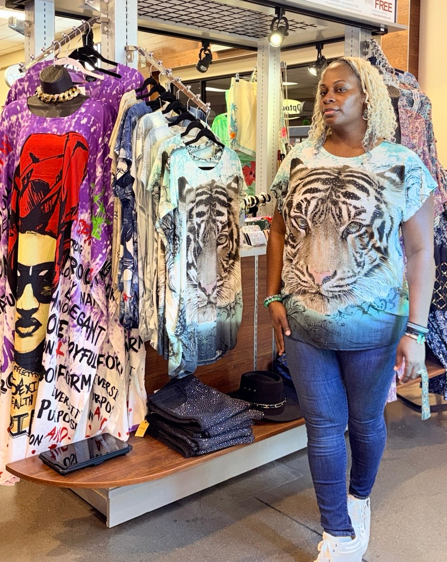 Eye of the Tiger Bling Top