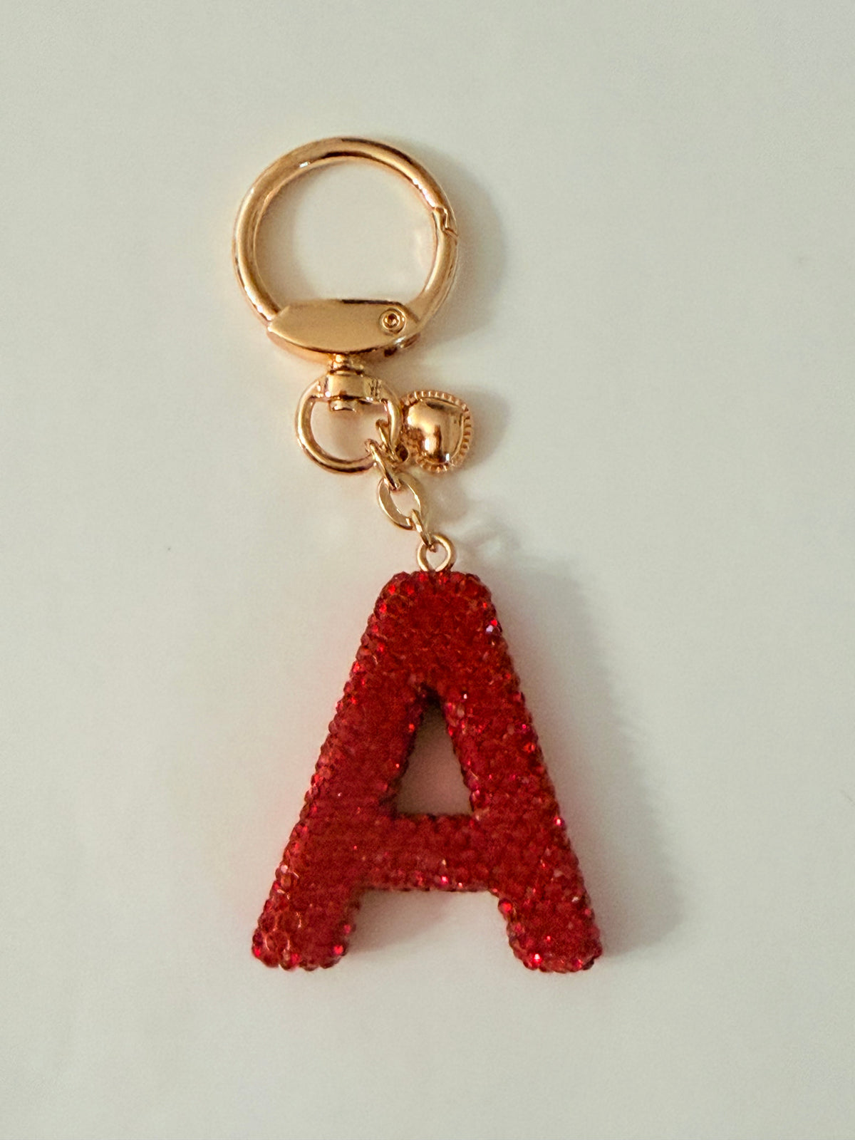 Initial Bling Strap Keychain