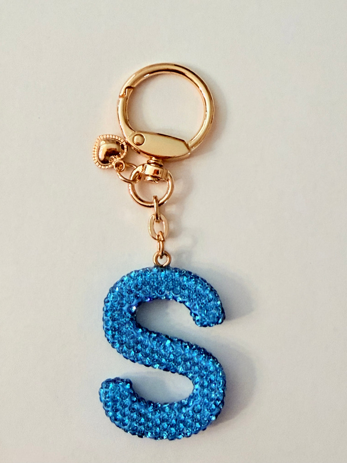 Initial Bling Strap Keychain