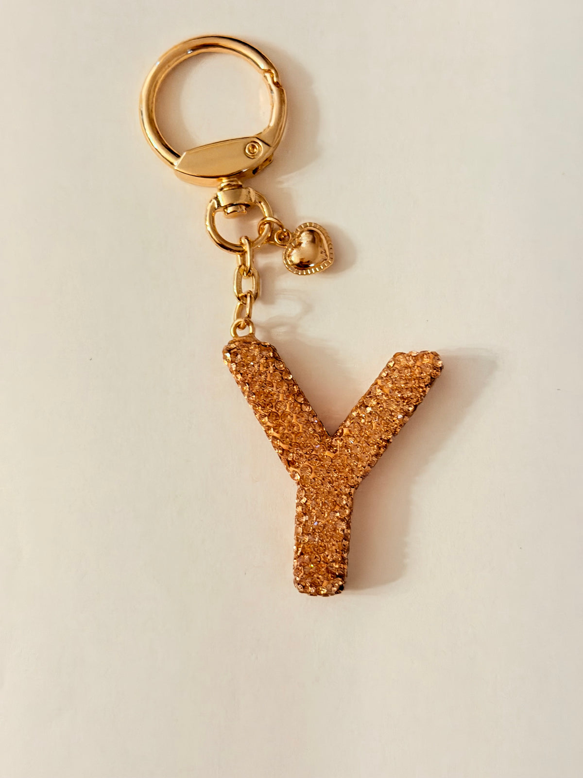 Initial Bling Strap Keychain