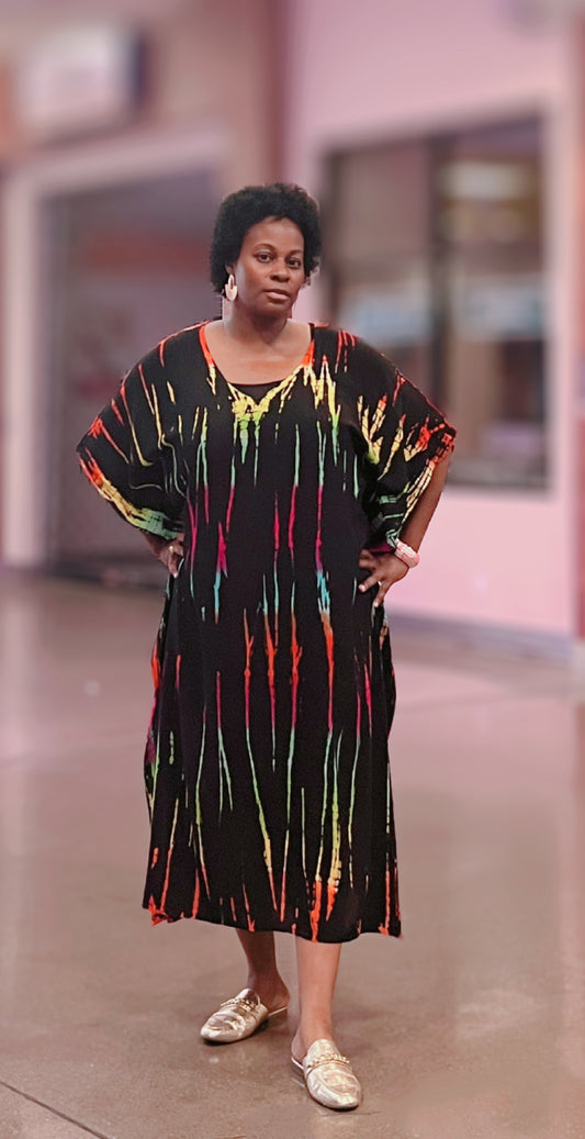 Sunset Drip Luxe Caftan