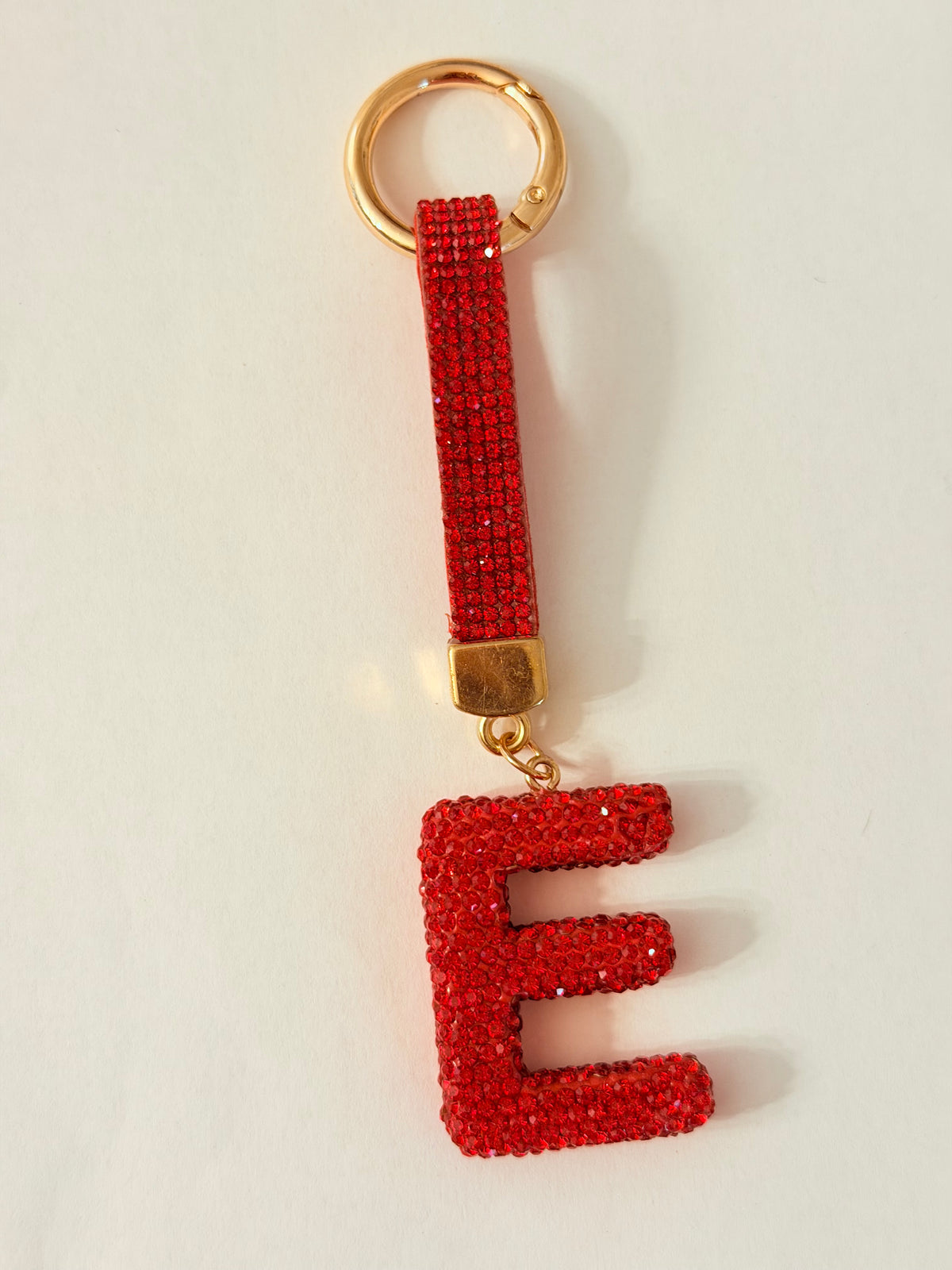 Initial Bling Strap Keychain