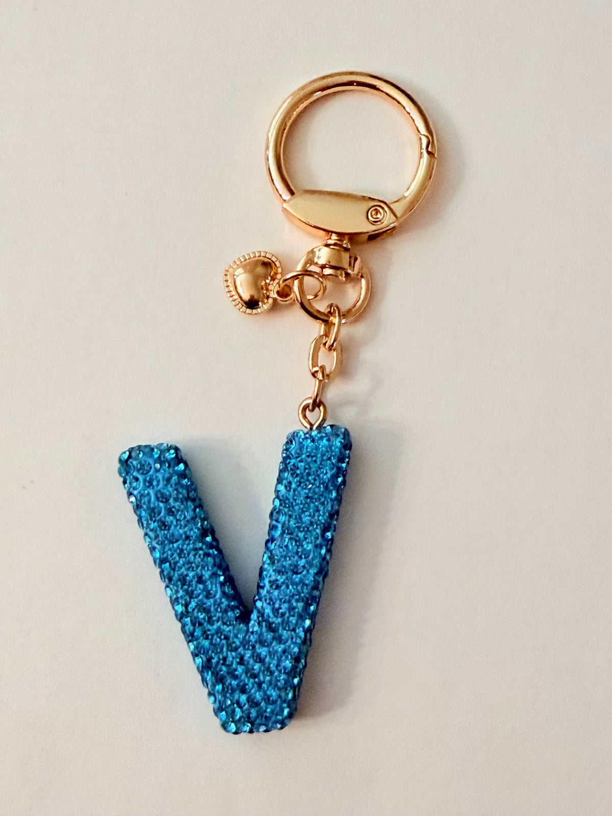 Initial Bling Strap Keychain