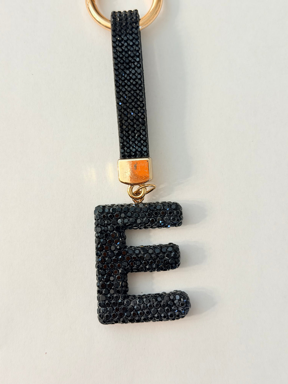 Initial Bling Strap Keychain
