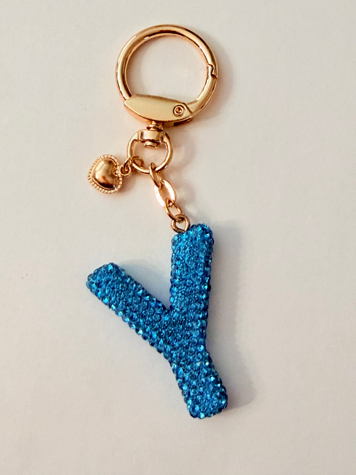 Initial Bling Strap Keychain