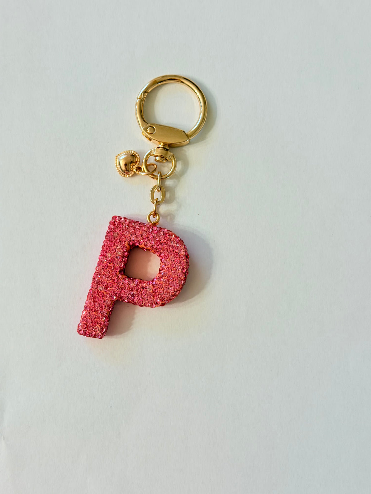 Initial Bling Strap Keychain