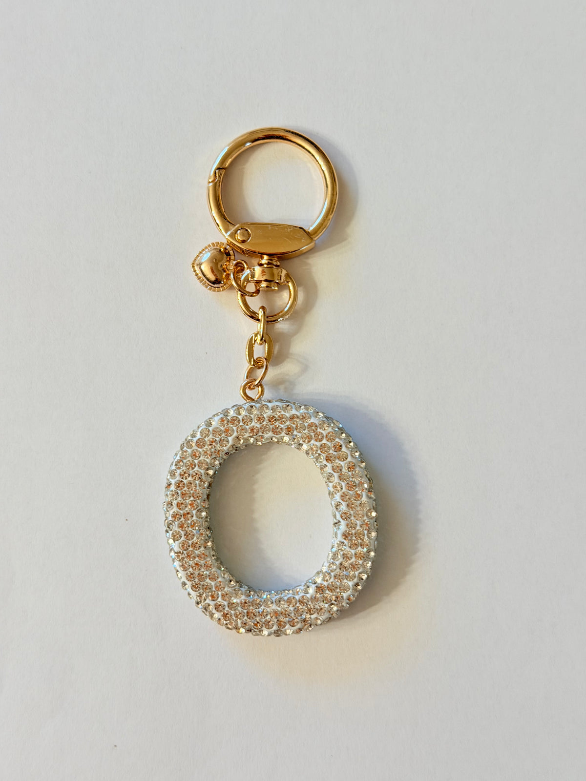 Initial Bling Strap Keychain